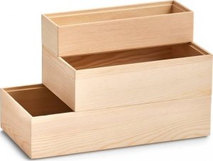 Zeller Pojemnik do przechowywania z drewna sosnowego, drewniane pudełko, pudełka do przechowywania, skrzyneczka, skrzynki z drewna, ZELLER 5