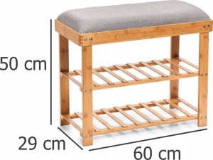 Zeller Bambusowa szafka na buty z siedziskiem 2w1 2