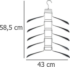 Zeller Wieszaki na ubrania, koszule, kurtki 5 sztuk, haczyk do powieszenia, ZELLER 3