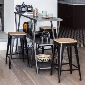 Atmosphera Taboret - stołek czteronożny, metalowy, barowy 4