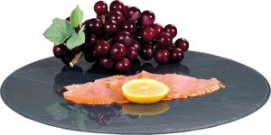 Kesper Ozdobny czarny talerz obrotowy ze szkła, deska obrotowa, patera na ciasto, patera na owoce, talerz na przekąski, akcesoria kuchenne, Kesper 2
