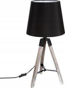 Lampa stołowa Atmosphera Lampa stołowa MIRY drewniana lampka - kolor czarny, wys. 46 cm 1