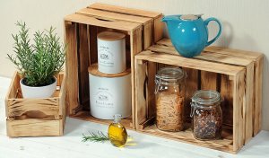 Kesper Drewniana skrzynka do przechowywania, sosna, 30 x 20 cm, 2