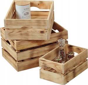 Kesper Drewniana skrzynka do przechowywania, sosna, 30 x 20 cm, 6