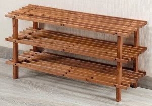 Kesper Szafka na buty drewniana, 3 poziomy, ciemnobrązowa KESPER 5