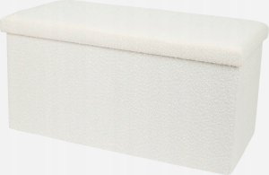 Atmosphera Duża pufa ze schowkiem w kolorze beżowym, pufa siedzisko, pufa do przedpokoju, pufa do pokoju, pufa rozkładana, siedzisko, pufa 4