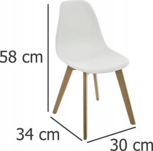 Atmosphera Nowoczesne krzesło do pokoju dziecięcego w kolorze białym, krzesło plastikowe, ergonomiczne krzesło, białe meble dziecięce 5