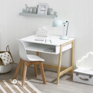 Atmosphera Nowoczesne krzesło do pokoju dziecięcego w kolorze białym, krzesło plastikowe, ergonomiczne krzesło, białe meble dziecięce 7