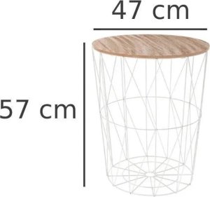 Atmosphera Stolik kawowy wielofunkcyjny z drewnianym blatem, atrakcyjny mebel z funkcją przechowywania 2