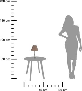 Atmosphera Lampka stojąca z drewnianą podstawką, ciekawy dodatek do oświetlenia pomieszczeń w stylu vintage 3