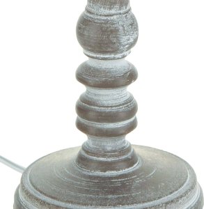 Atmosphera Lampka stojąca z drewnianą podstawką, ciekawy dodatek do oświetlenia pomieszczeń w stylu vintage 4