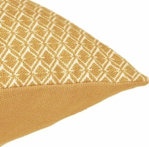 Atmosphera Poduszka dekoracyjna podłużna PATY, 50 x 30 cm, kolor żółty ze wzorem 8