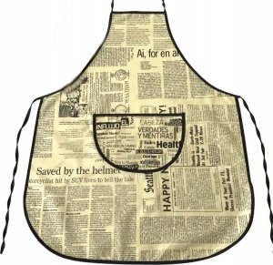 Atmosphera Bawełniany fartuch kuchenny damski, 60 x 80 cm, kolor jasnoszary 7