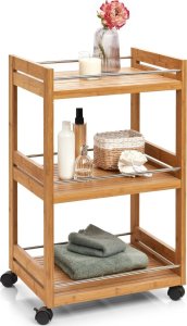 Zeller Wózek kuchenny bambusowy z 3 poziomami, 46 x 38 x 76 cm, bambusowy 2