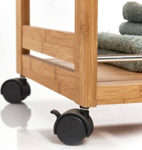 Zeller Wózek kuchenny bambusowy z 3 poziomami, 46 x 38 x 76 cm, bambusowy 3