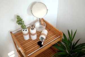 Zeller Wózek kuchenny bambusowy z 3 poziomami, 46 x 38 x 76 cm, bambusowy 4