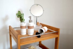 Zeller Wózek kuchenny bambusowy z 3 poziomami, 46 x 38 x 76 cm, bambusowy 6