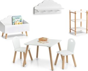 Zeller Zestaw mebelków dla dzieci Scandi, 2 krzesła + stolik,meble dla dzieci 11