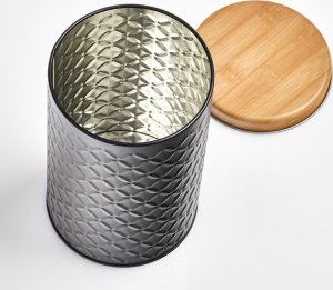 Zeller Pojemnik na żywność sypką SCANDI, Ø 11 x 18 cm, czarny, ZELLER 5