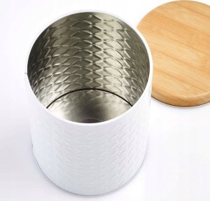 Zeller Pojemnik na żywność sypką SCANDI, Ø 11 x 18 cm, biały, ZELLER 2