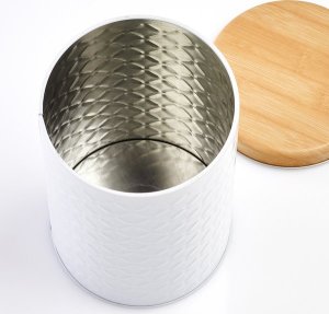 Zeller Pojemnik na żywność sypką SCANDI, Ø 11 x 18 cm, biały, ZELLER 5