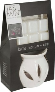 Atmosphera Ozdobny biały kominek + jaśminowy wosk zapachowy 3