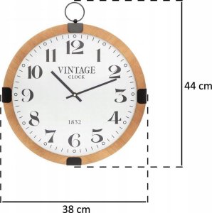 Atmosphera Cichy zegar ścienny Vintage, zegar do kuchni, salonu, czytelny, Ø 38 cm 4