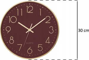 Atmosphera Cichy zegar ścienny do sypialni, zegar z cichym mechanizmem, czerwony, Ø 30 cm 5