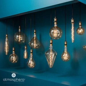 Atmosphera Żarówka dekoracyjna AMBREE LED szklana, G125 4W, kolor bursztynowy 4