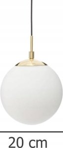 Atmosphera Okrągła lampa wisząca DRIS, biała kula, Ø 20 cm 5
