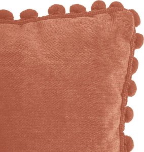 Atmosphera Poduszka dekoracyjna POMPONS, 40 x 40 cm, kolor pomarańczowy 2