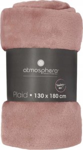 Atmosphera Koc pluszowy FLANEL UNI, 130 x 180 cm, kolor różowy 3