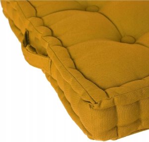 Atmosphera Poduszka do siedzenia na podłodze, 40x40x8 cm, kolor żółty 2