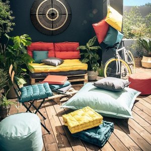 TODAY Poduszka na krzesło SPIRIT GARDEN, 40 x 40 cm, czerwona, TODAY 5