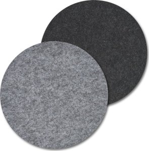 Zeller Podkładka filcowa na stół, Ø 38 cm, ciemnoszara, ZELLER 2