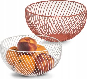 Zeller Kosz na owoce metalowy, Ø 26,5 cm, biały, ZELLER 3