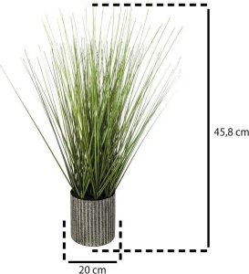 Atmosphera Sztuczna roślina ozdobna TRAWA, 45 cm, szara doniczka 6