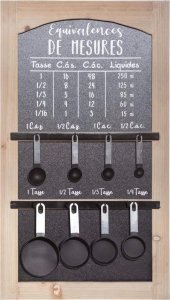 Atmosphera Tablica kuchenna z miarkami, 40 x 70 cm, czarna 1