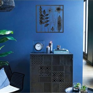 Atmosphera Dekoracja na ścianę w ramce LIŚCIE, metalowa, 40 x 40 cm, czarny 8