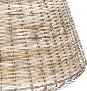 Atmosphera Lampa z wikliny i metalu CHERAW, 33,5 cm, beżowa 2