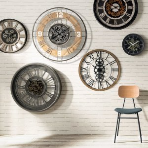 Atmosphera Okrągły zegar ścienny z metalu, Ø 80 cm, widoczny mechanizm 5