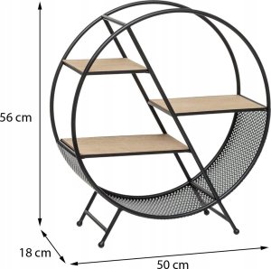 Atmosphera Półka stojąca okrągła TIMEO, czarna 3