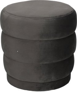 Atmosphera Pufa welurowa SINA, Ø 40 cm, antracyt 2