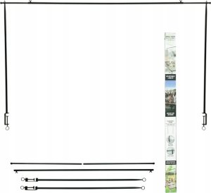 Dekoracja świąteczna Atmosphera Drążek do dekoracji stołu, czarny, regulowana długość 4