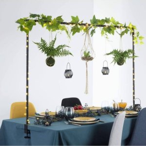 Dekoracja świąteczna Atmosphera Drążek do dekoracji stołu, czarny, regulowana długość 5