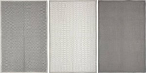 Atmosphera Ręczniki kuchenne z printem, 45 x 70 cm, 3 sztuki, szare 9