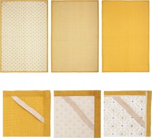 Atmosphera Ręczniki kuchenne z printem, 45 x 70 cm, 3 sztuki, żółte 7