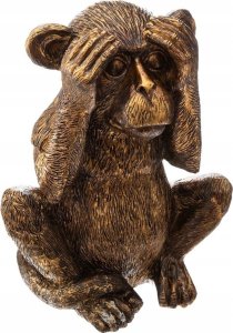 Atmosphera Trzy mądre małpy, figurki złote z polyresinu, wys. 17 cm 4