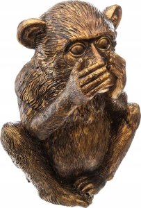 Atmosphera Trzy mądre małpy, figurki złote z polyresinu, wys. 17 cm 5