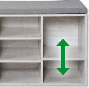 Kesper Szafka na buty z siedziskiem, bielone drewno, KESPER 5